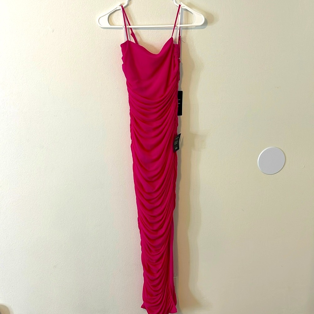 Lulus Hot Pink NWT Midi Dress